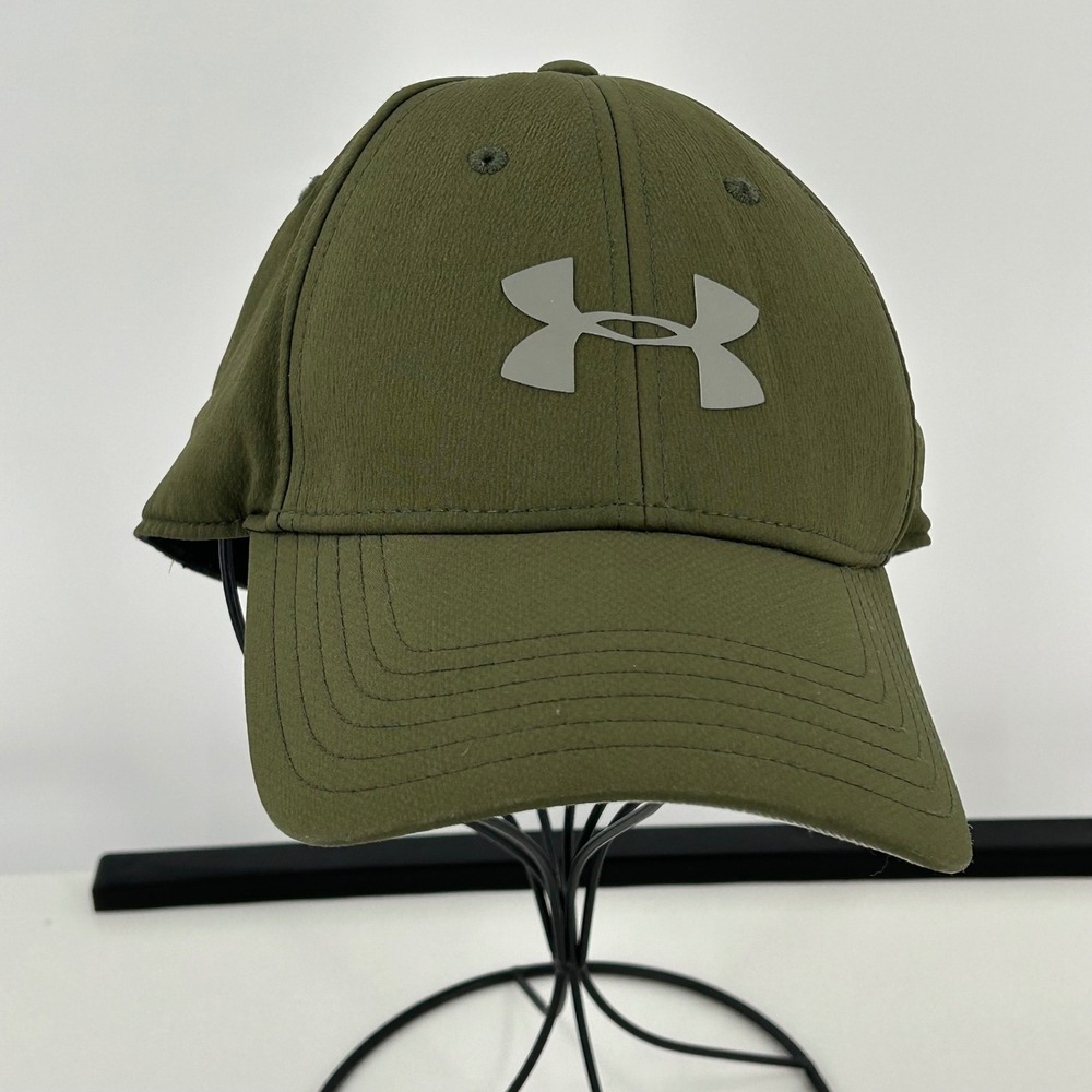 Under‎ Armour Mens Olive Green HeatGear Athletic Baseball Cap Hat LG/XL